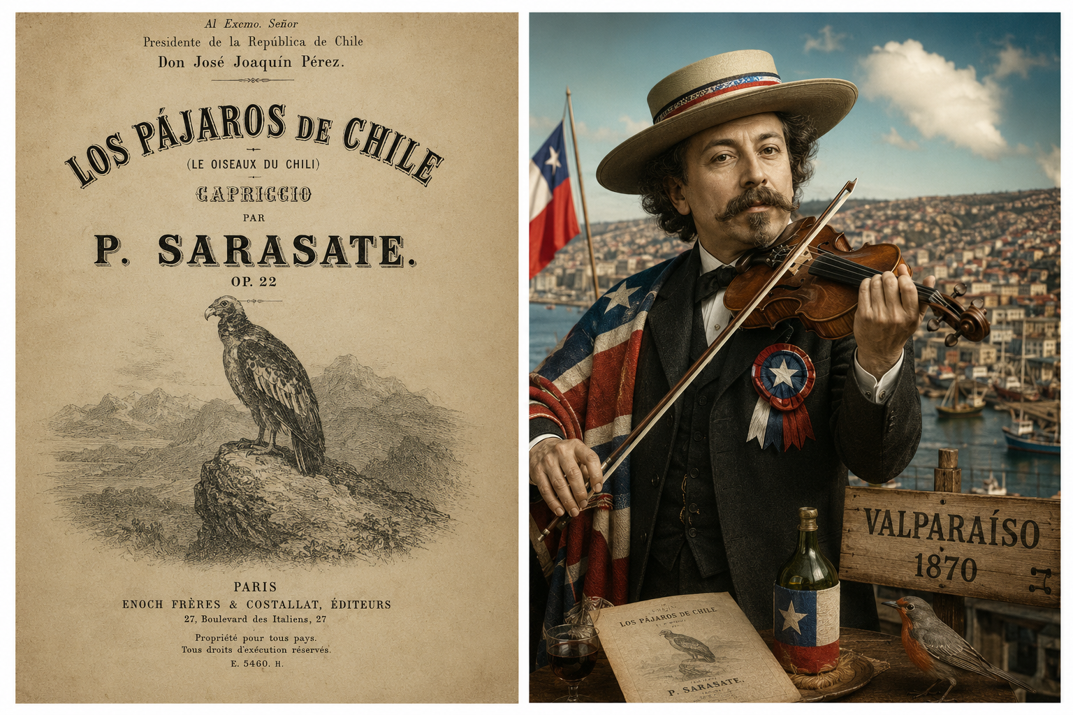 Cuando Sarasate tocó en Chile y compuso Los Pájaros de Chile